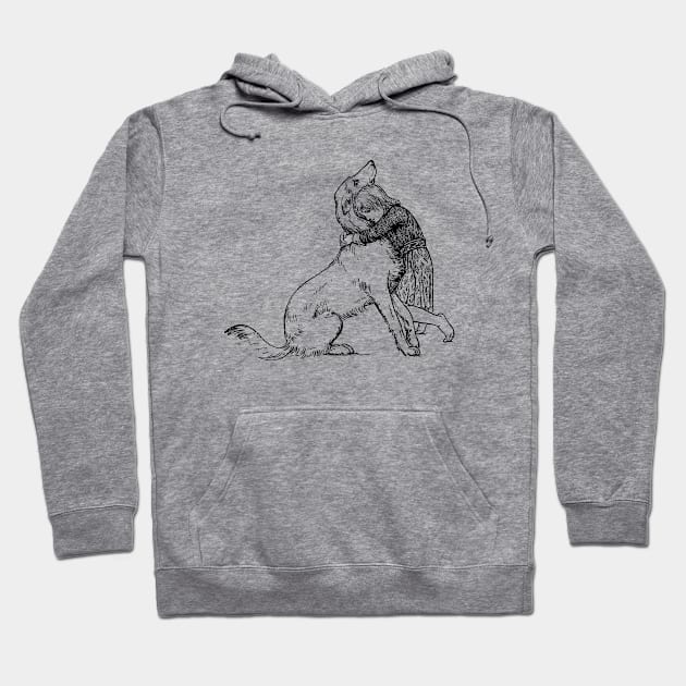 t-shirt dog lovers Hoodie by Mahfoudb6